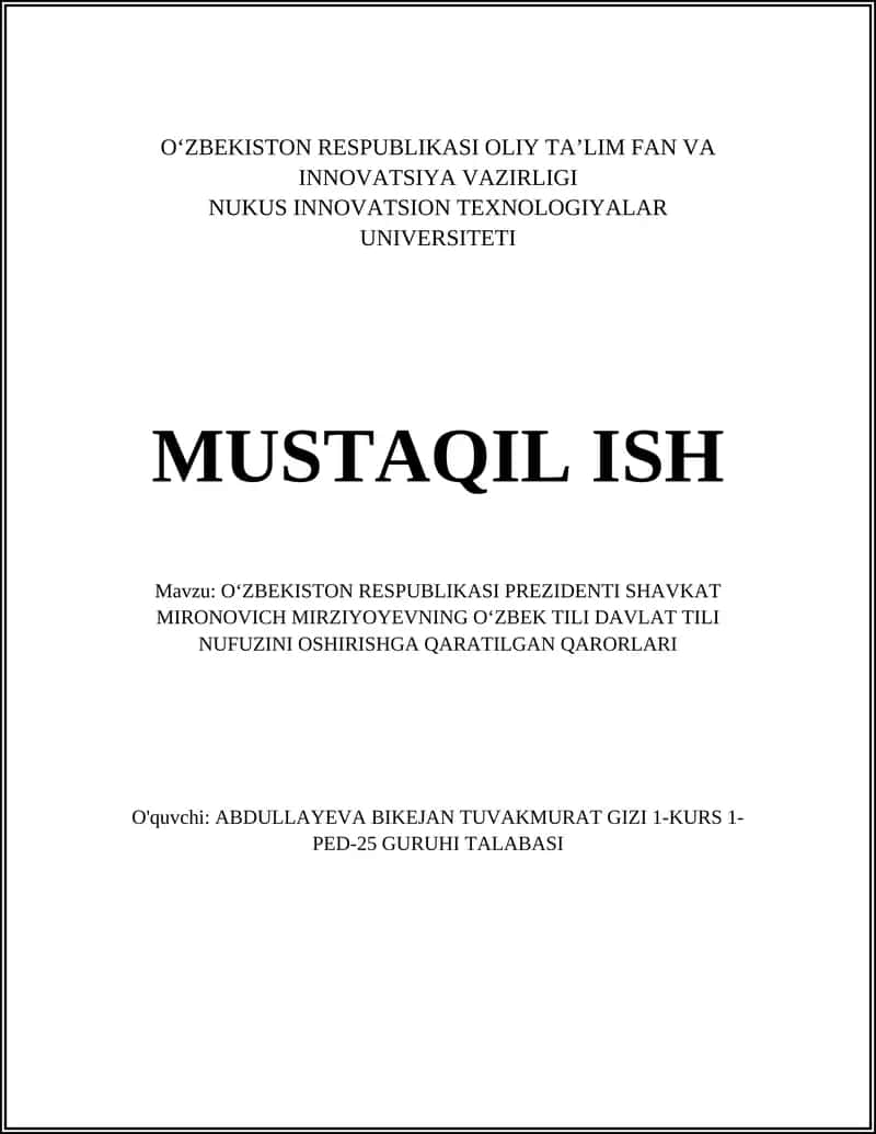 Shavkat Mirziyoyevning oʻzbek tili davlat tili nufuzini oshirishga qaratilgan qarorlari 1
