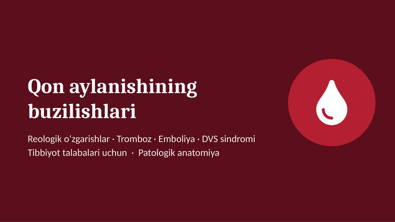 Qon aylanishining buzilishlari 1