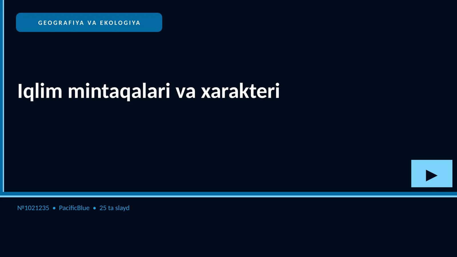 Iqlim mintaqalari va xarakteri 1