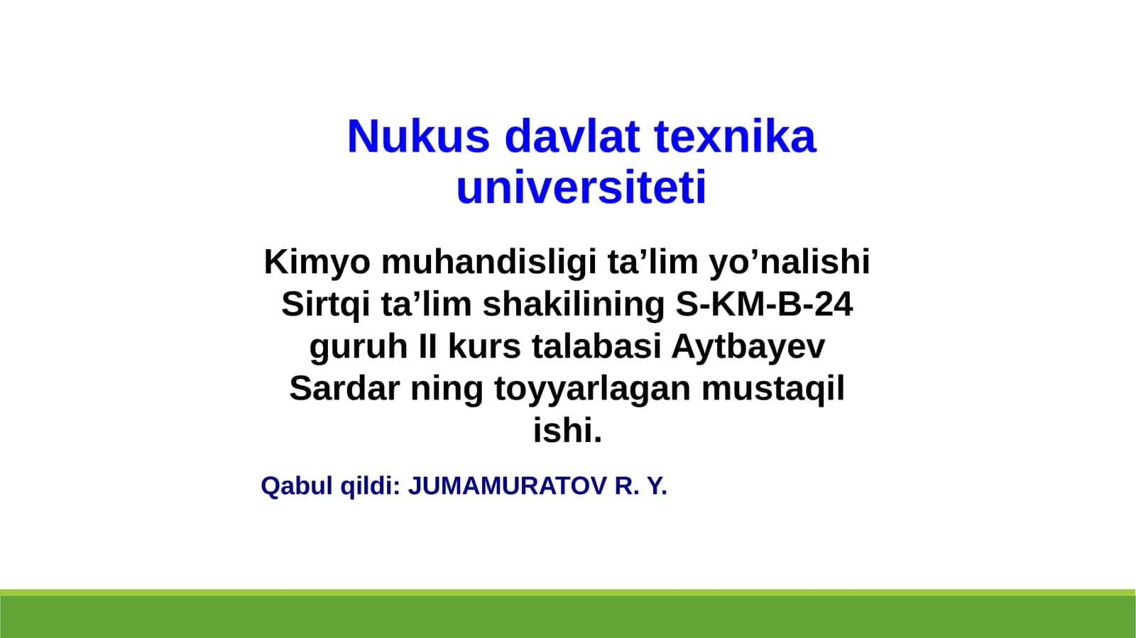 Kimyoviy reaksiya tezligi 1
