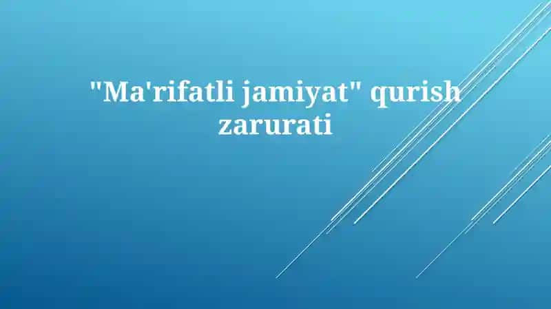 Ma'rifatli jamiyat