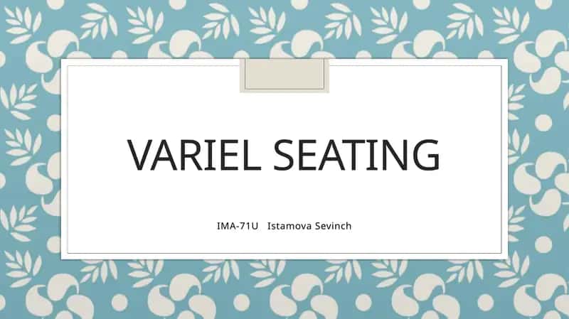 Varielseating 1