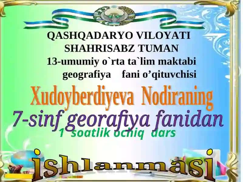 Xudoyberdiyeva Nodiraning 1