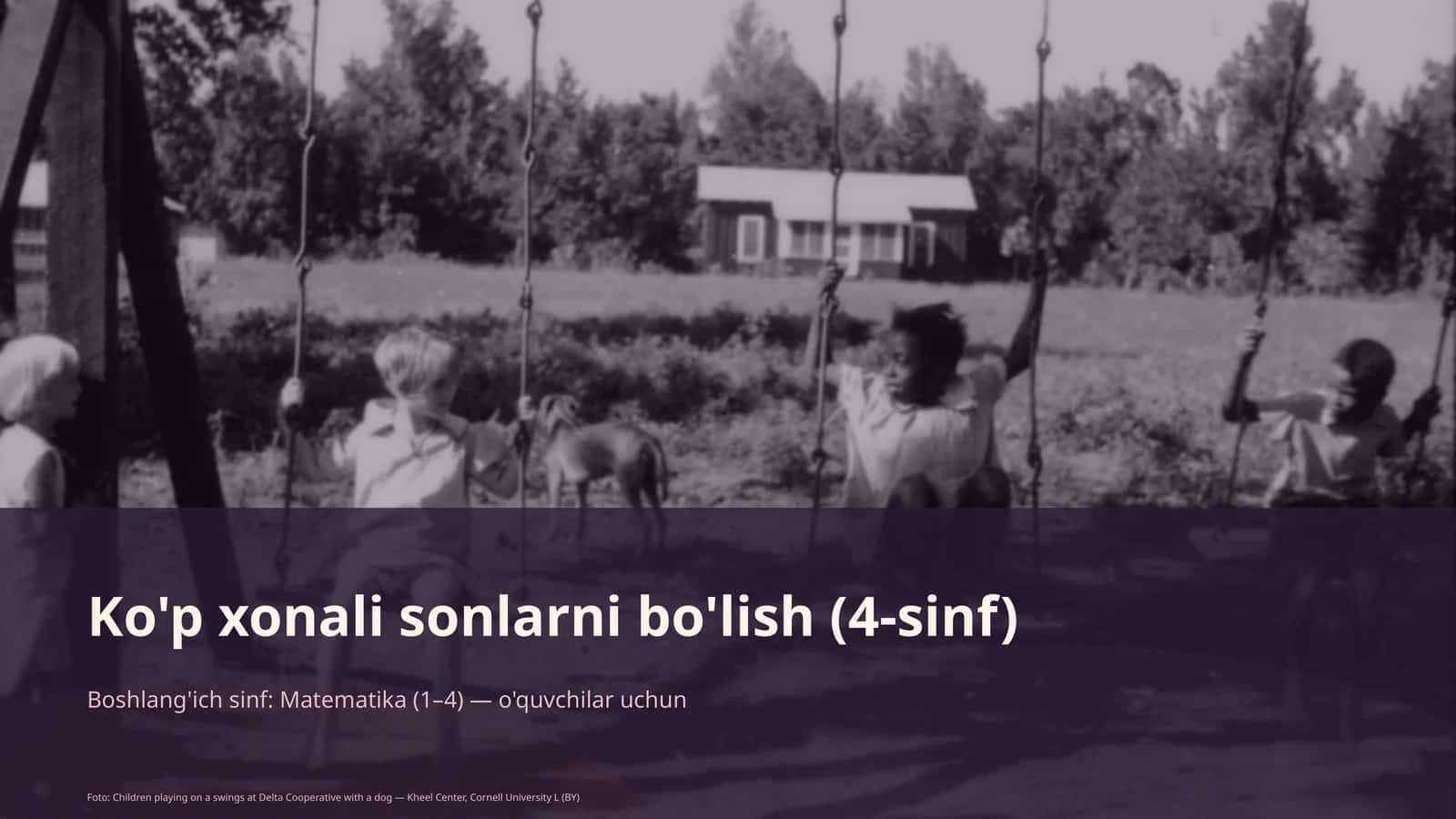Ko'p xonali sonlarni bo'lish (4-sinf) 1