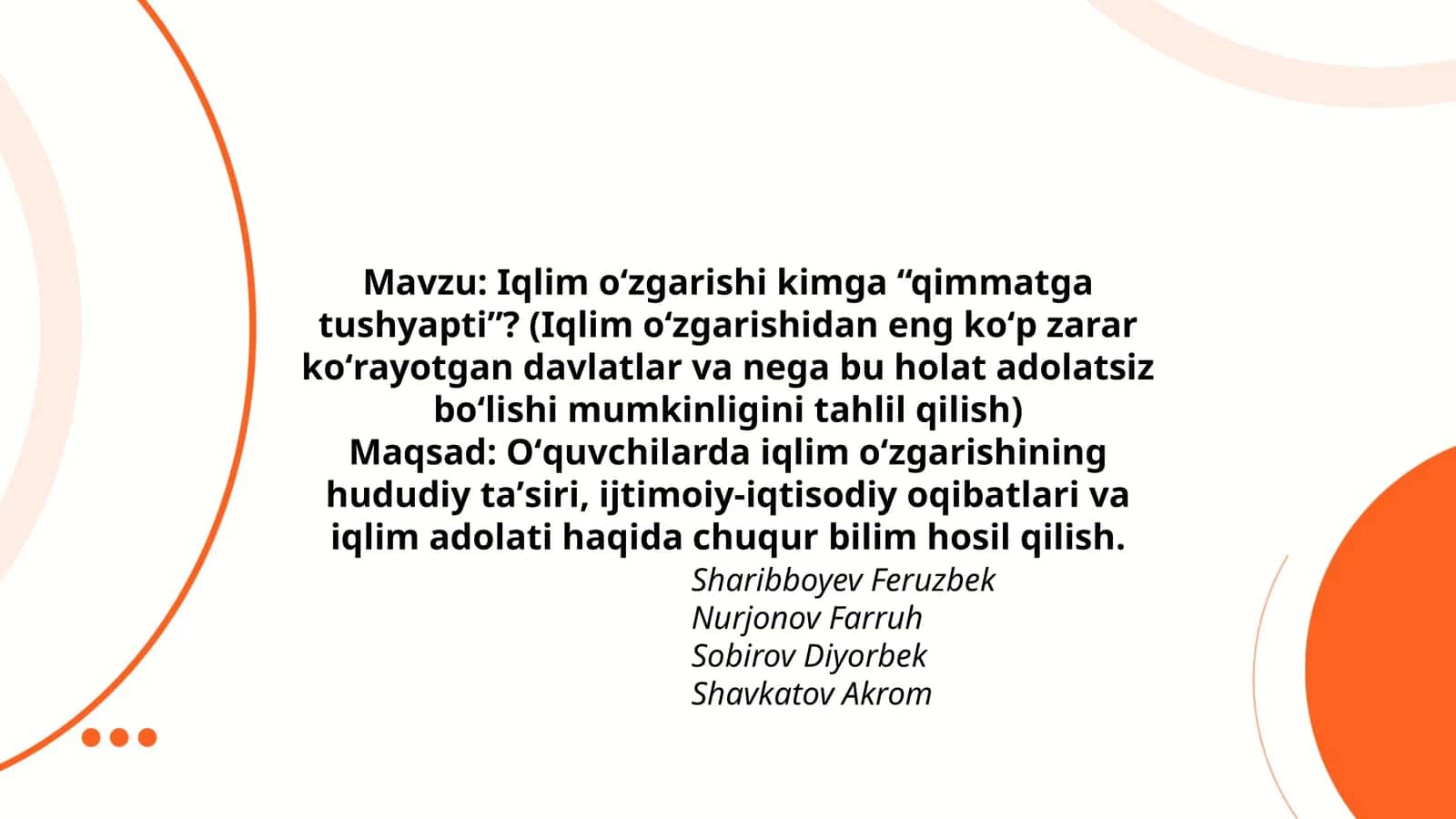 Iqlim oʻzgarishi kimga “qimmatga tushyapti”? 1