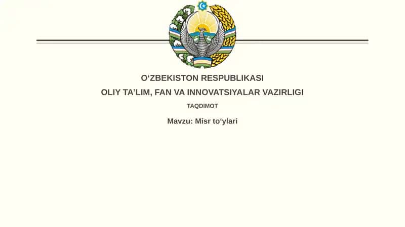 Misrto'ylari 1