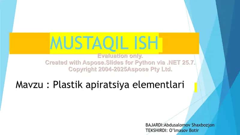Plastik operatsiyalar va uni bajarish usullari 1