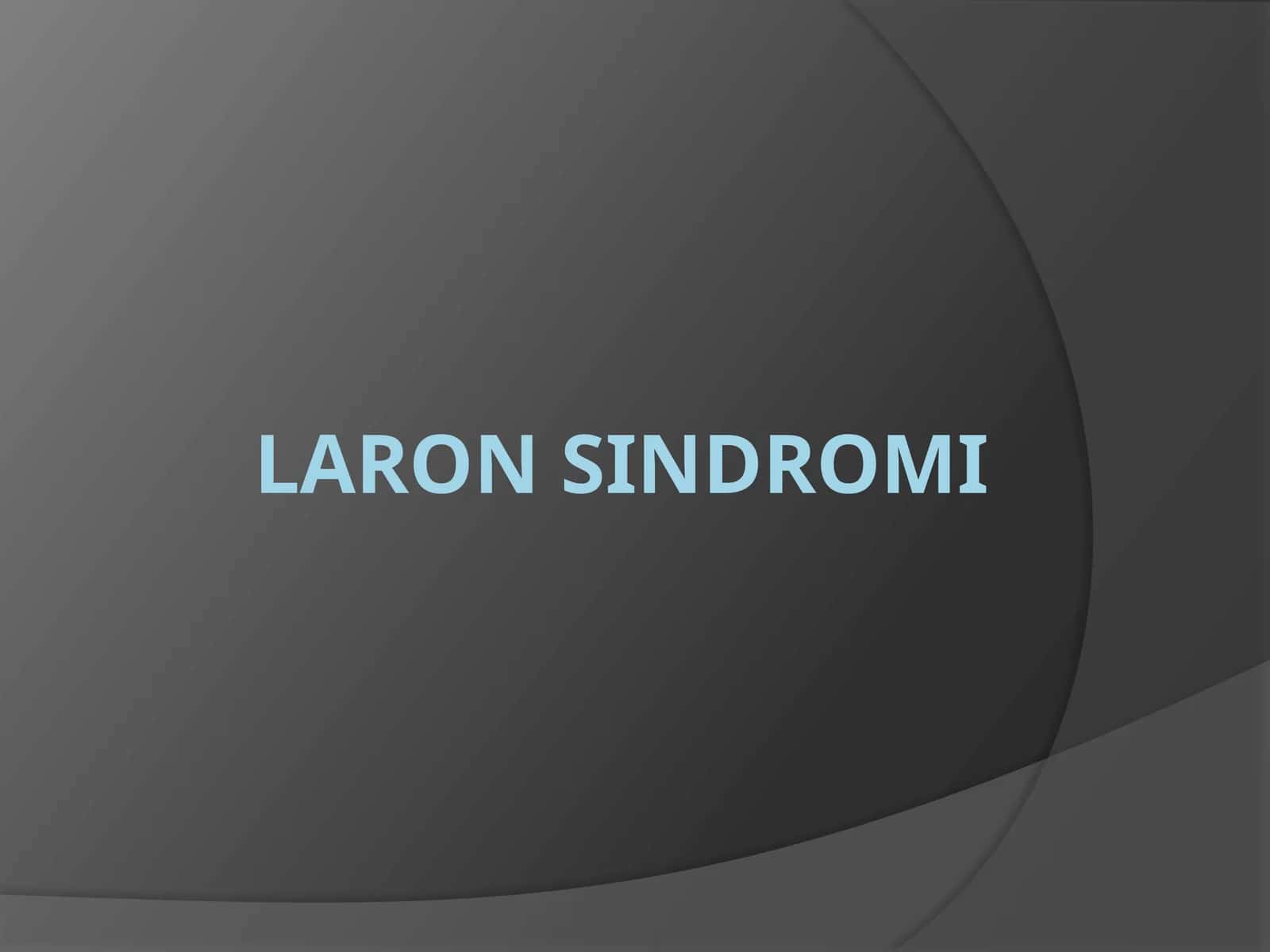 Laron sindromi 1