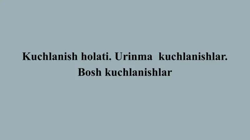 Kuchlanish Holati 1