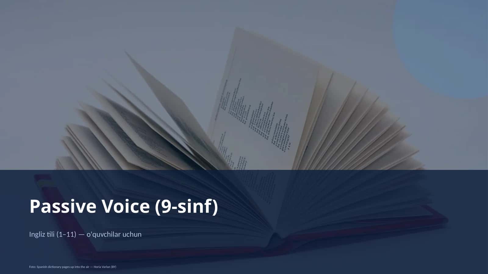 Passive Voice (9-sinf) 1