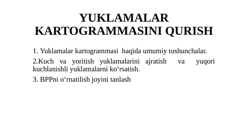 Yuklamalar Kartogrammasi 1