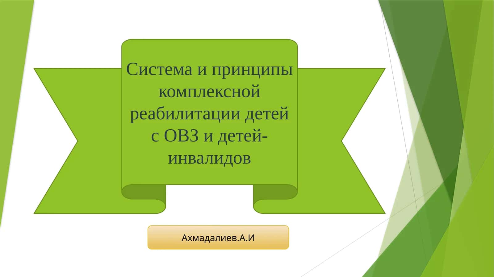 Система и принципы комплексной реабилитации детей с ОВЗ и детей-инвалидов 1