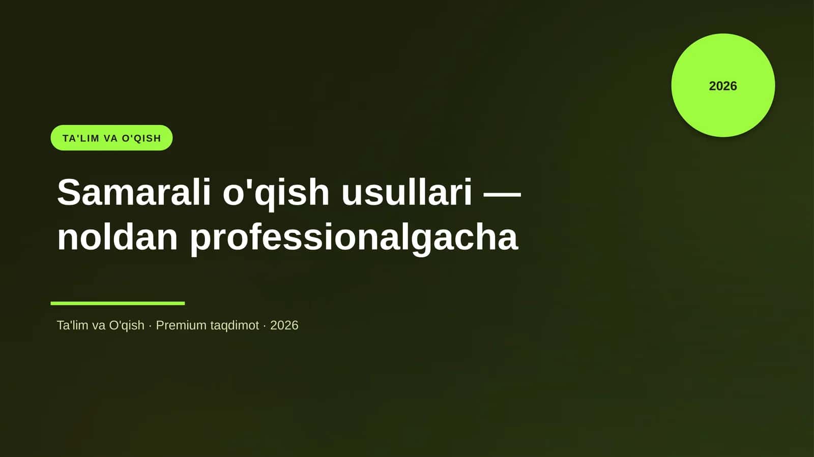 Samarali o'qish usullari — noldan professionalgacha 1