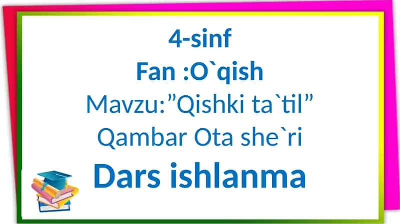 Qishki ta`til.dars ishlanma 1