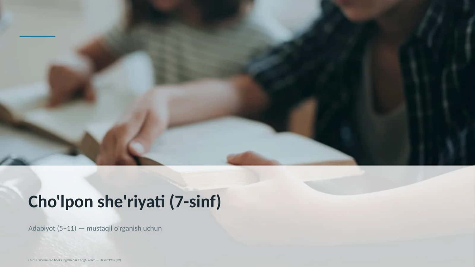 Cho'lpon she'riyati (7-sinf) 1