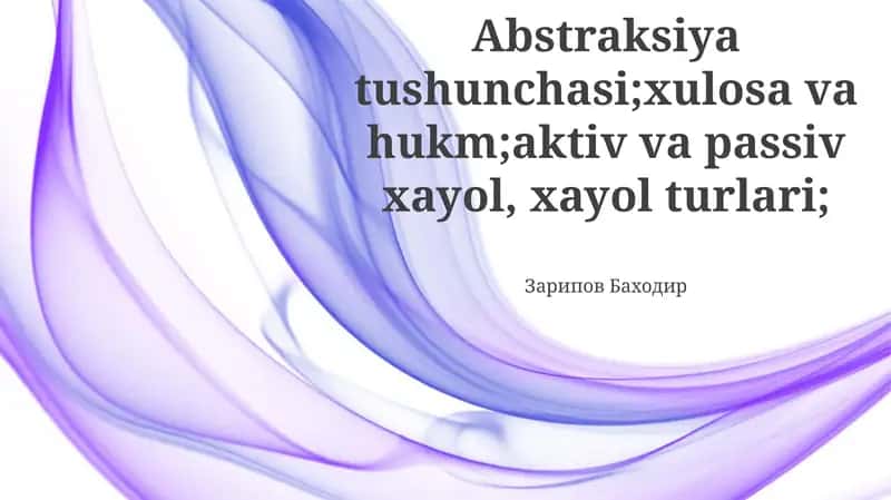 Abstraksiya Tushunchasi 1