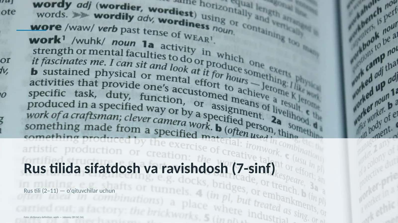 Rus tilida sifatdosh va ravishdosh (7-sinf) 1