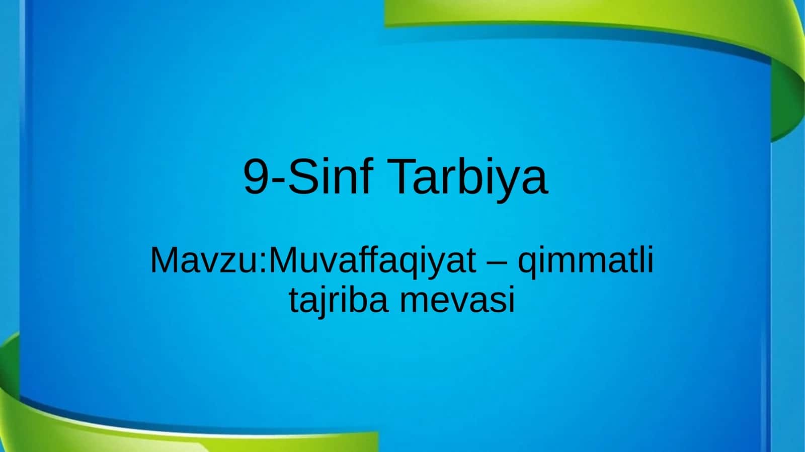 9-Sinf Tarbiya 1