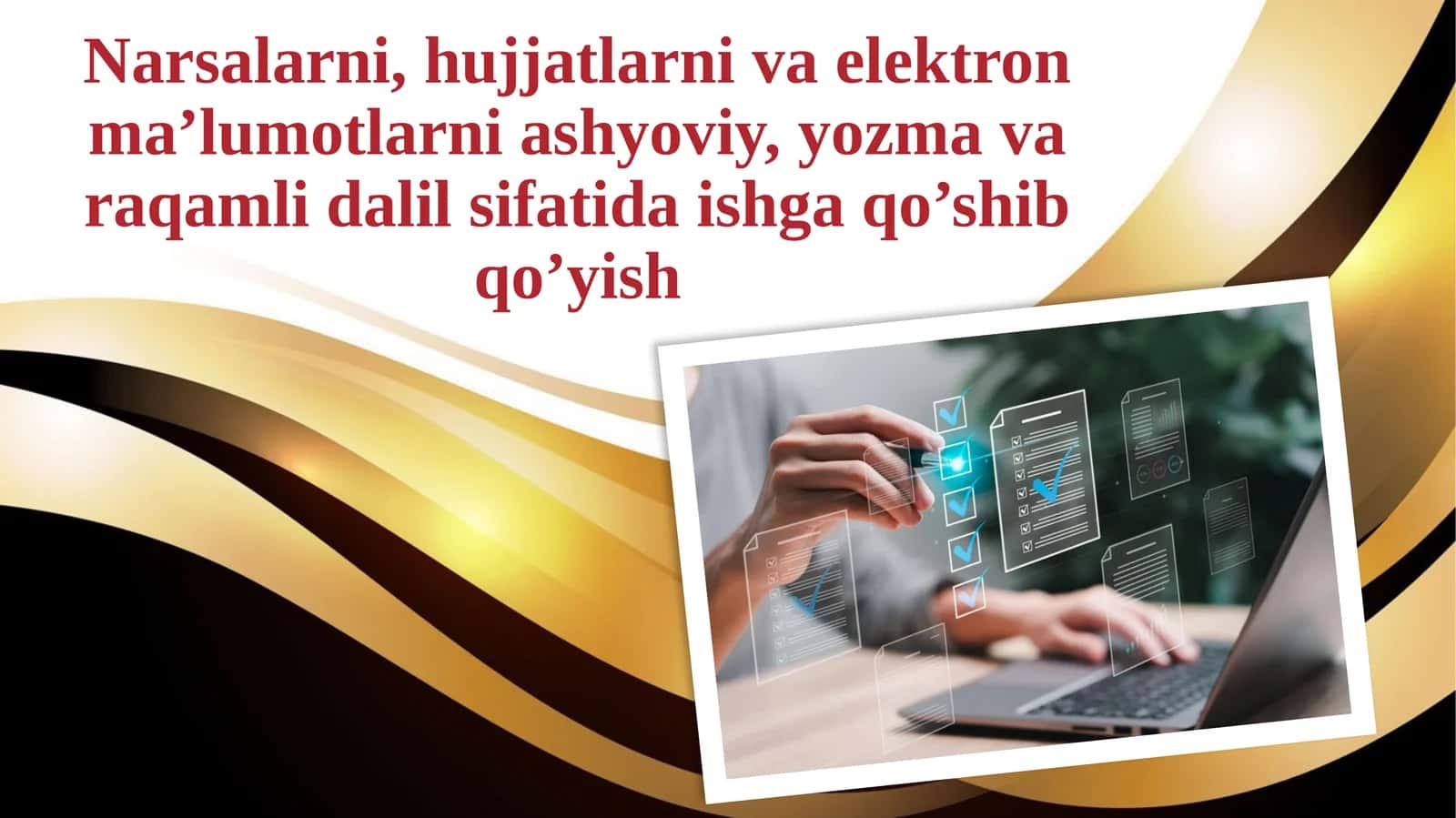 Dalillarni ishga qo’shib qo’yish protsessi 1