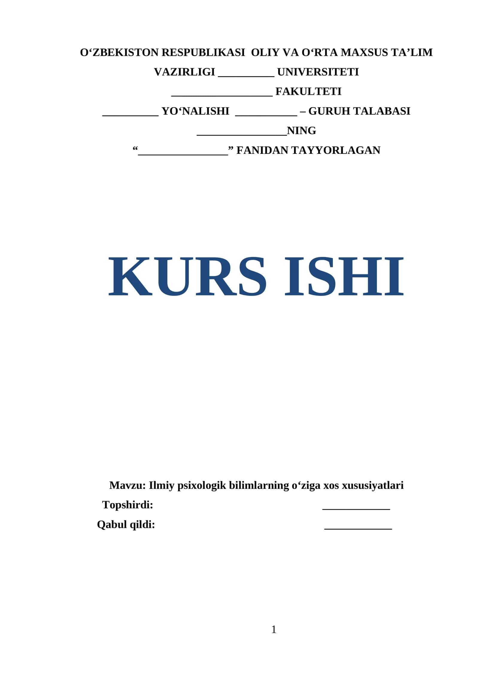 Ilmiy psixologik bilimlarning o‘ziga xos xususiyatlari 1