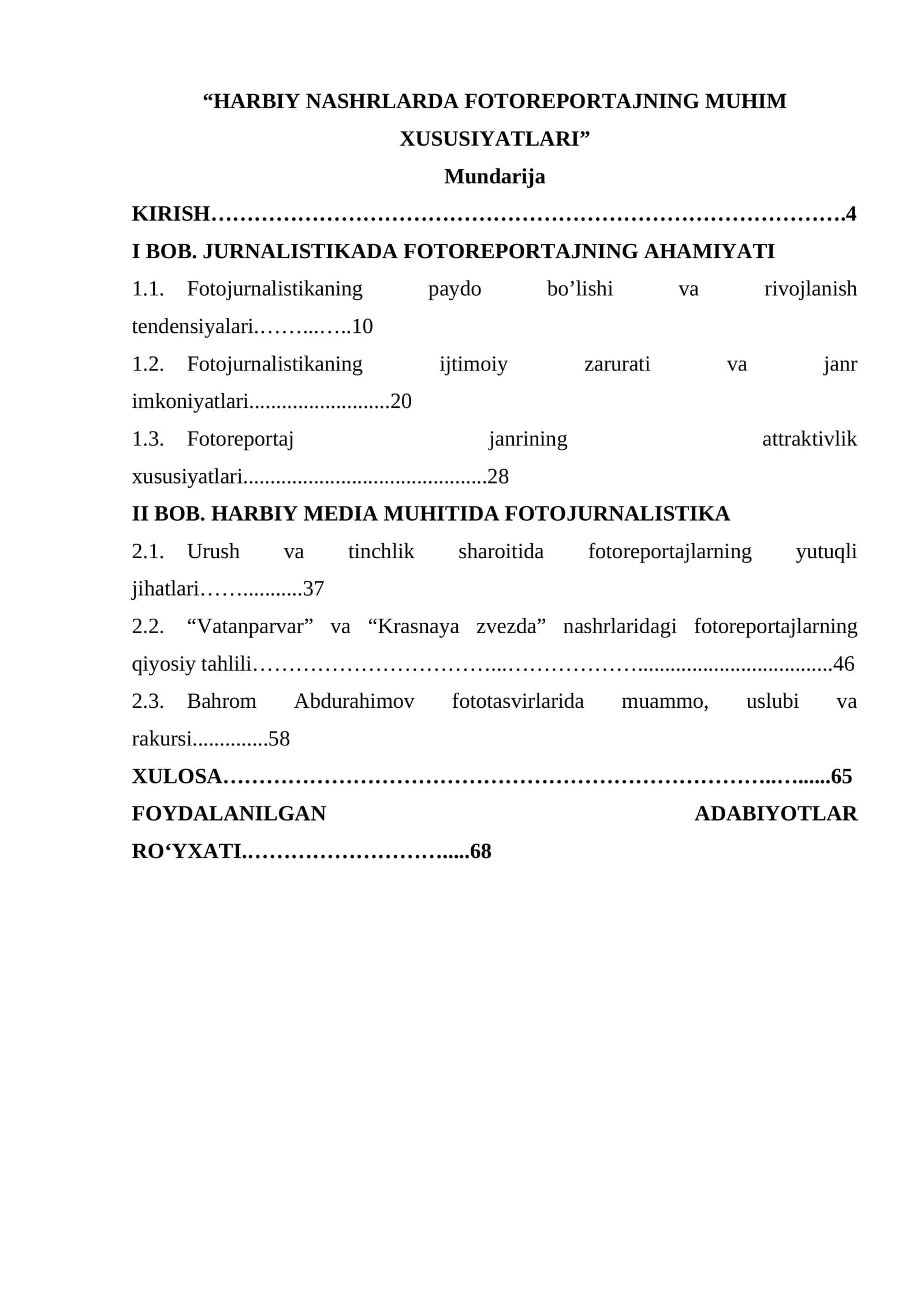 HARBIY NASHRLARDA FOTOREPORTAJNING MUHIM XUSUSIYATLARI 1