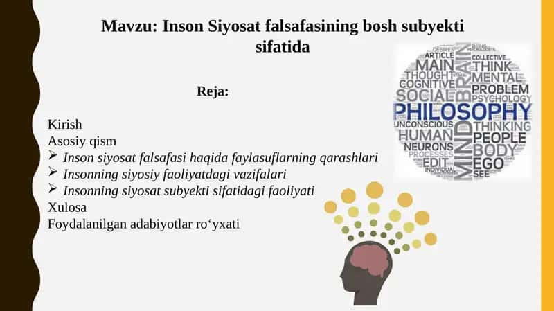 Inson Siyosat Falsafasi 1