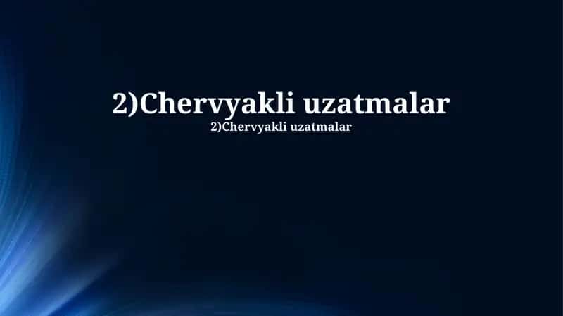 Chervyakli uzatmalar 1