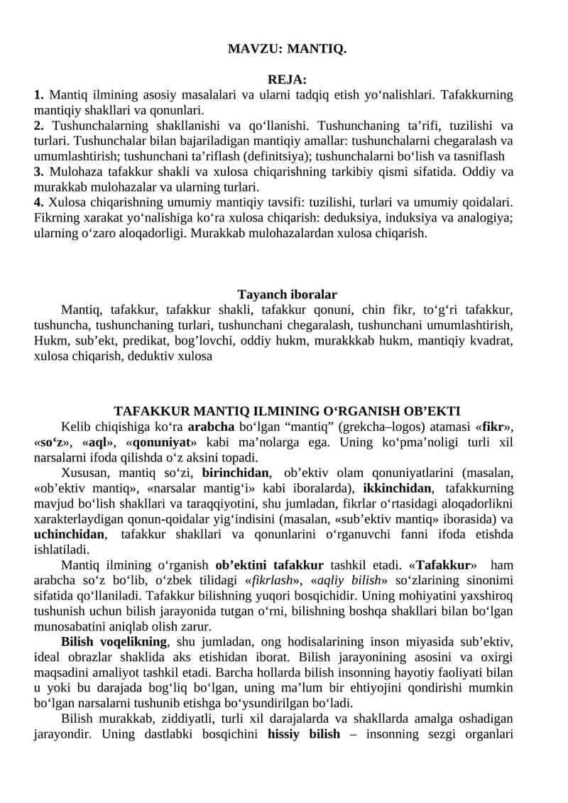 Tafakkur Mantiq Ilmi 1