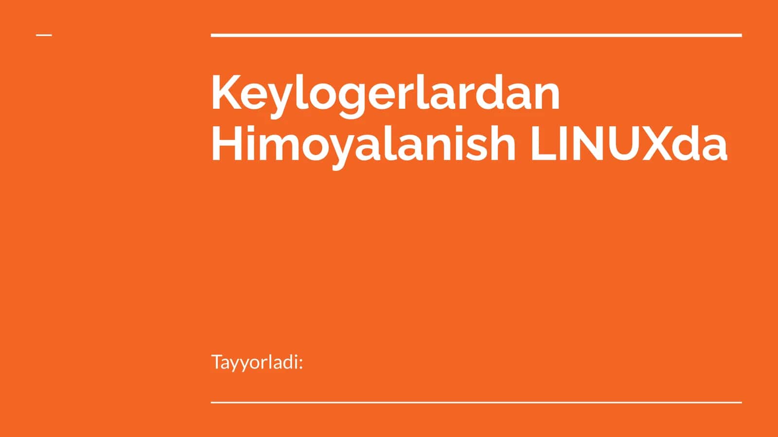 Keylogerlardan himoyalanish linuxda 1