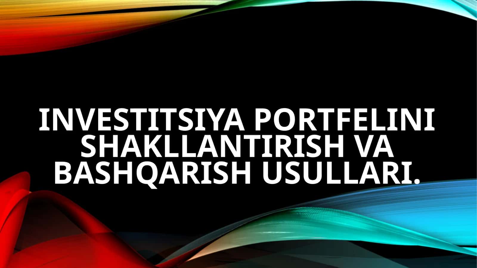 Investitsiyaportfeli 1