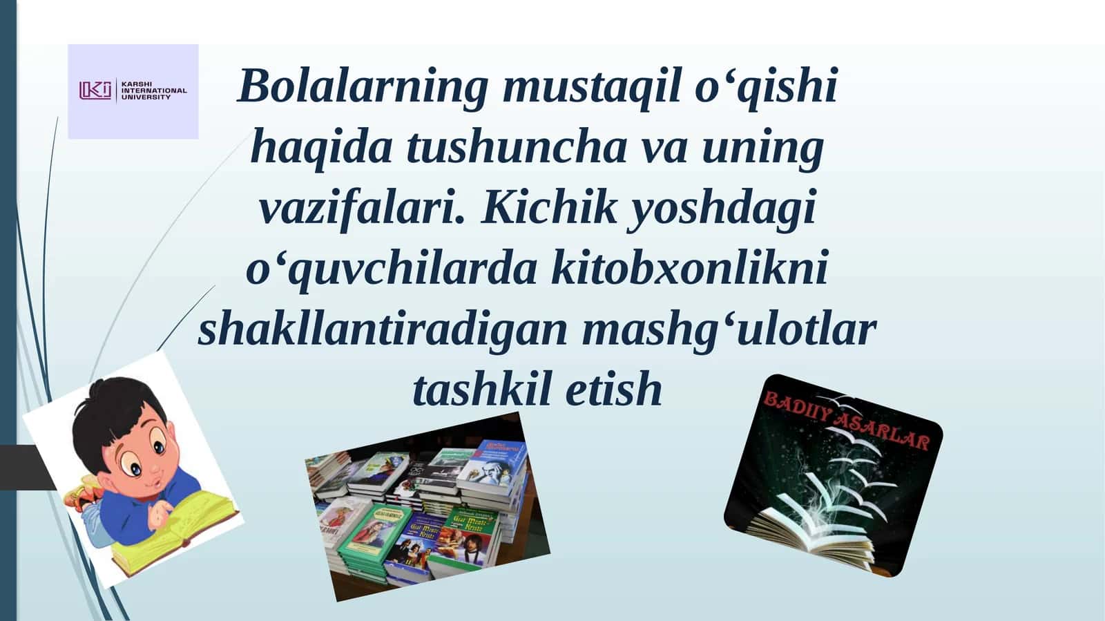 O'quvchi kitobxonlikni shakllantiradi 1