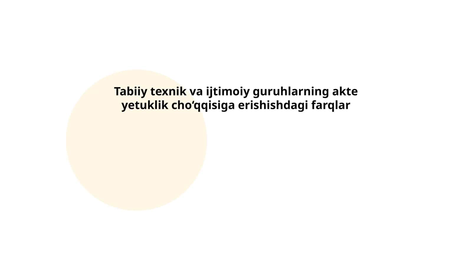 Tabiiy texnik va ijtimoiy guruhlarning akte yetuklik cho‘qqisiga erishishdagi farqlar 1