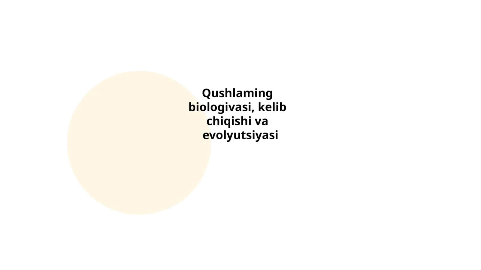 Qushlaming biologivasi, kelib chiqishi va evolyutsiyasi 1