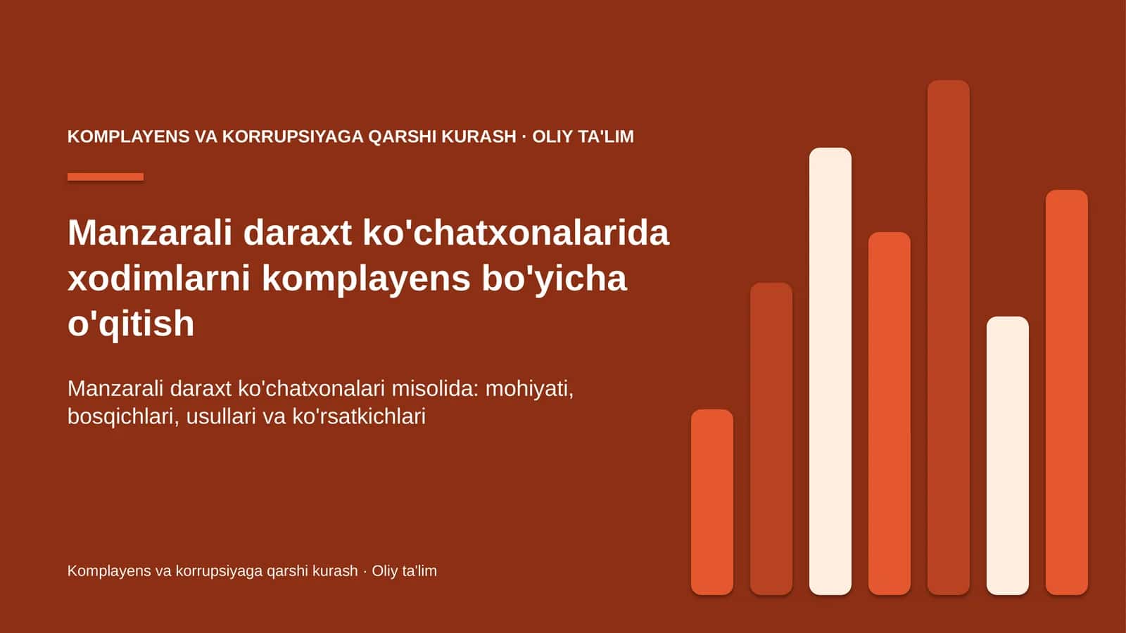 manzarali daraxt ko'chatxonalarida xodimlarni komplayens bo'yicha o'qitish 2122 1