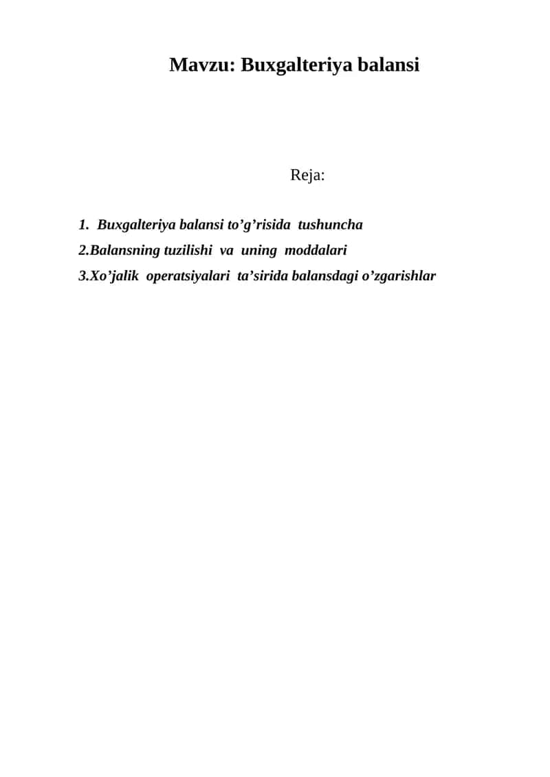 Buxgalteriya balansi 1