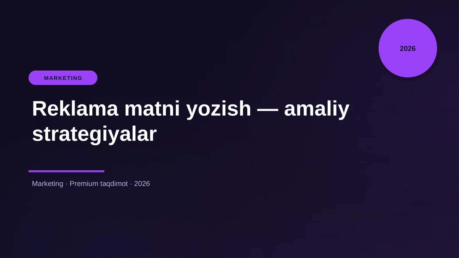 Reklama matni yozish — amaliy strategiyalar 1