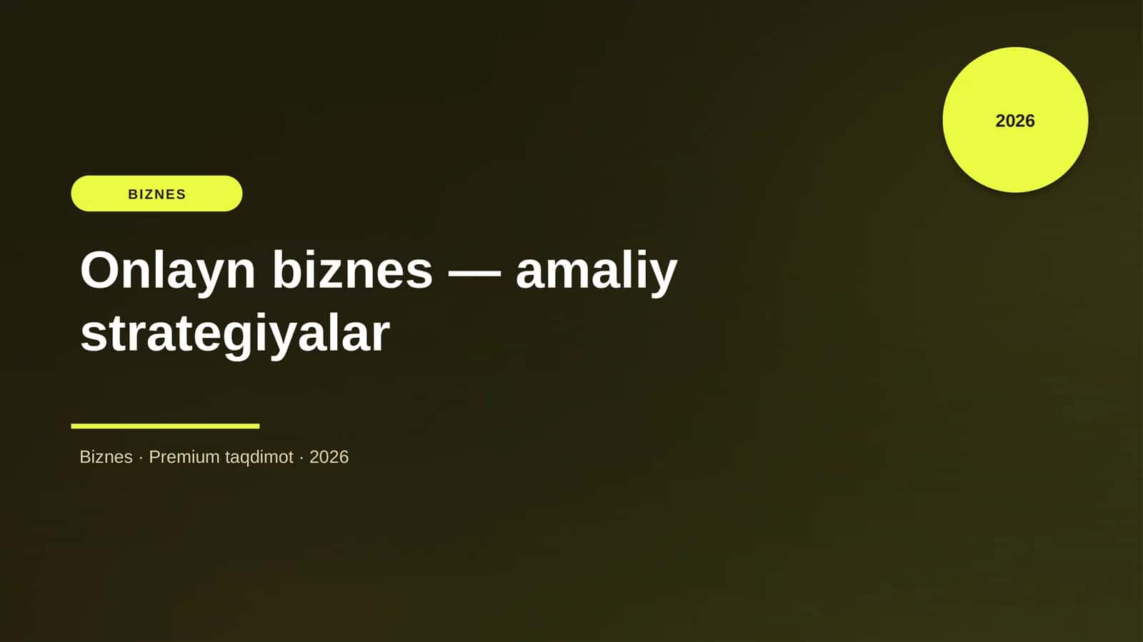 Onlayn biznes — amaliy strategiyalar 1