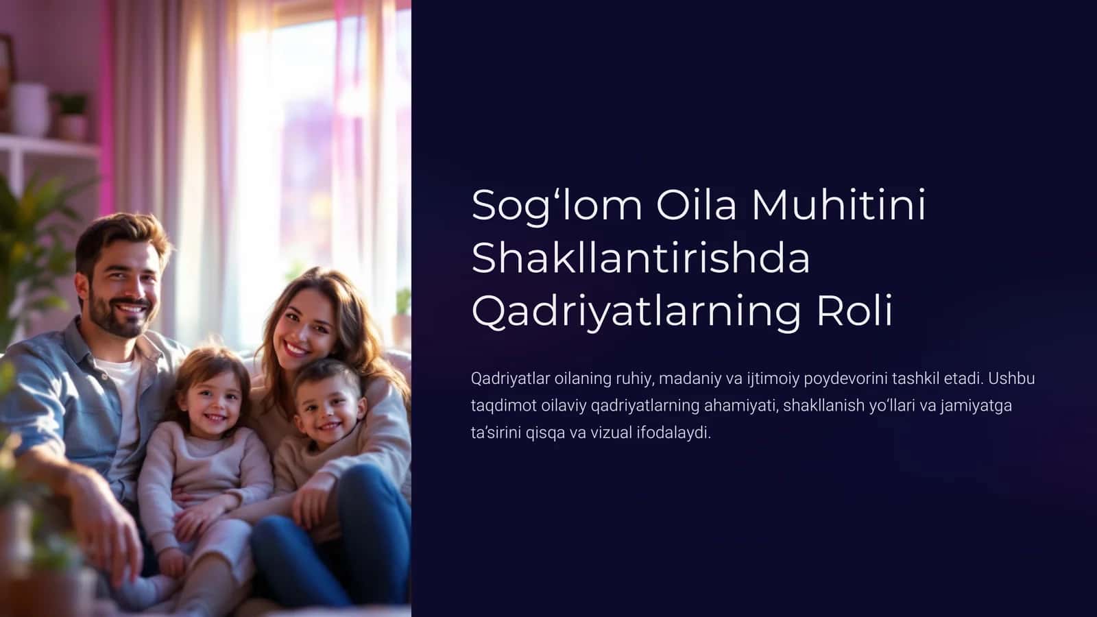 Sog‘lom Oila Muhitini Shakllantirishda Qadriyatlarning Roli 1