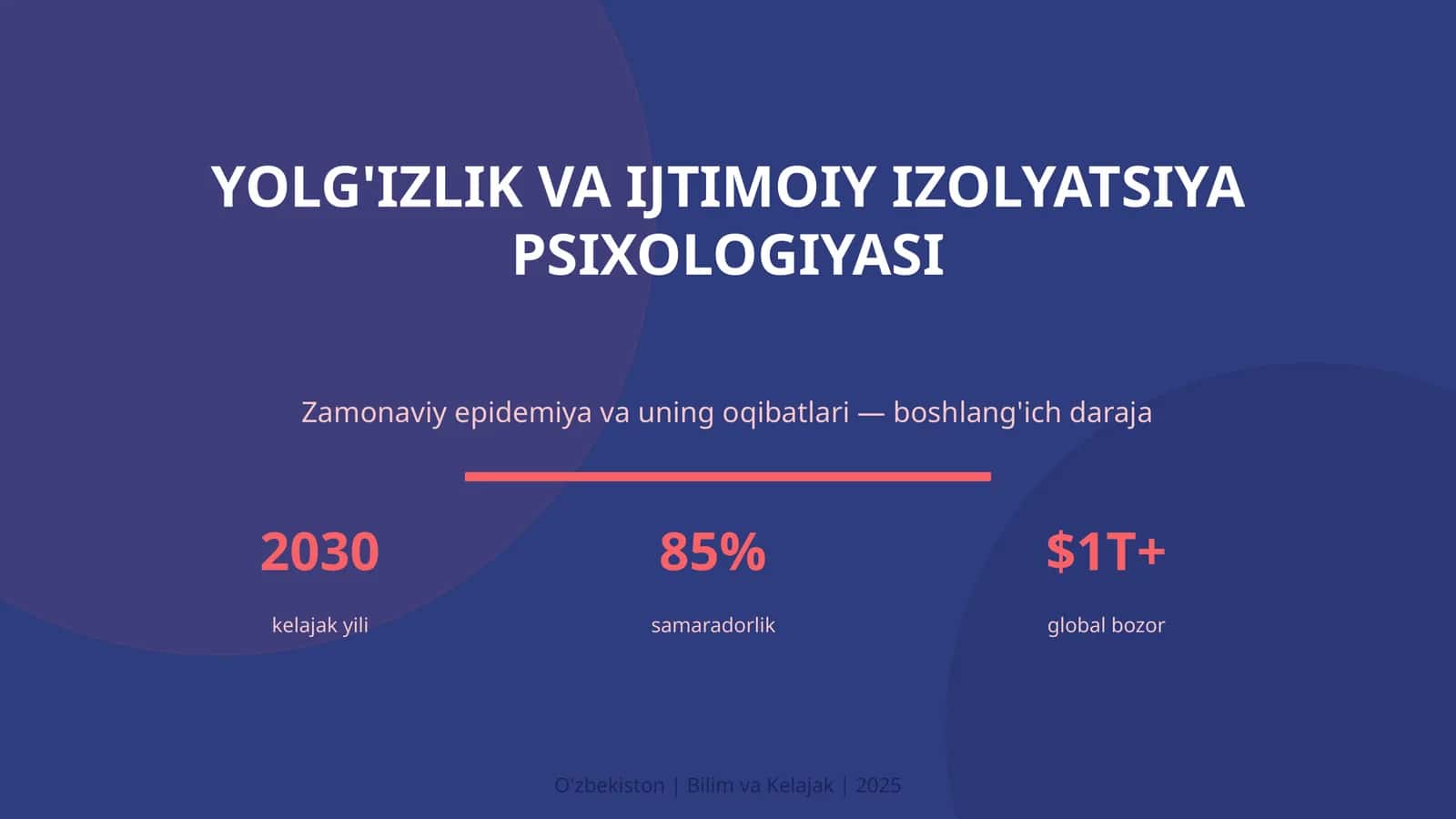 YOLG'IZLIK VA IJTIMOIY IZOLYATSIYA PSIXOLOGIYASI 1