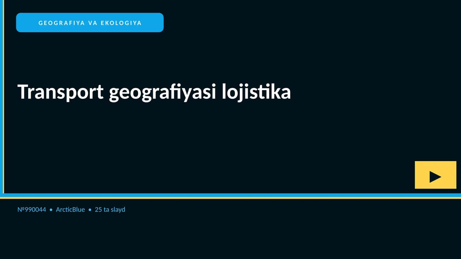 Transport geografiyasi lojistika 1