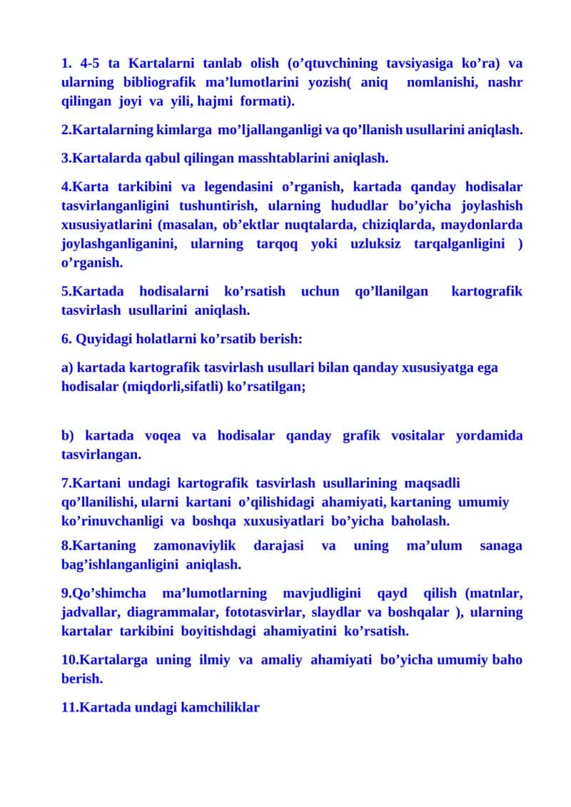 Kartografiya asoslari 1