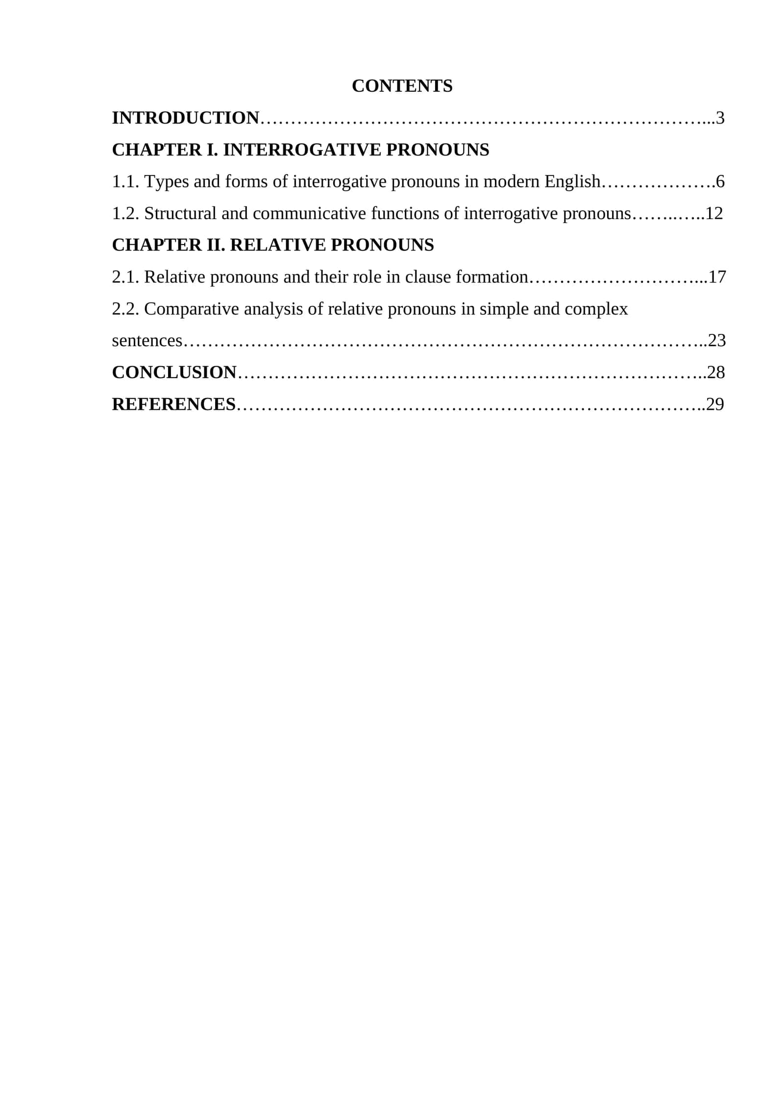 Interrogative and Relative Pronouns 1