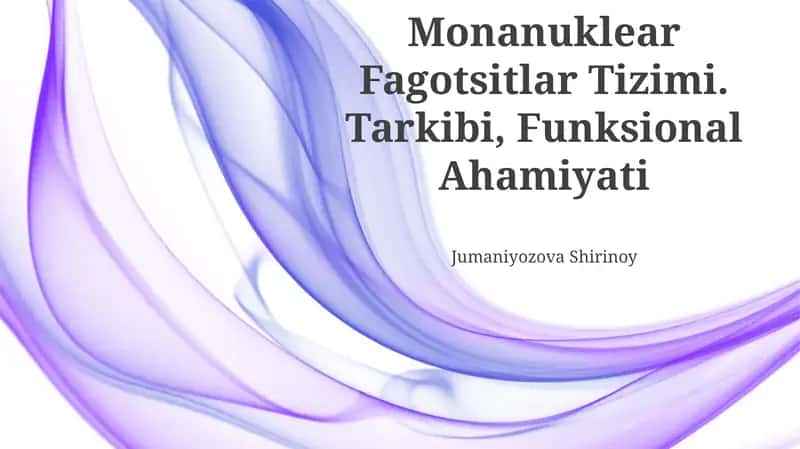 Monanuklear Fagotsitlar Tizimi 1