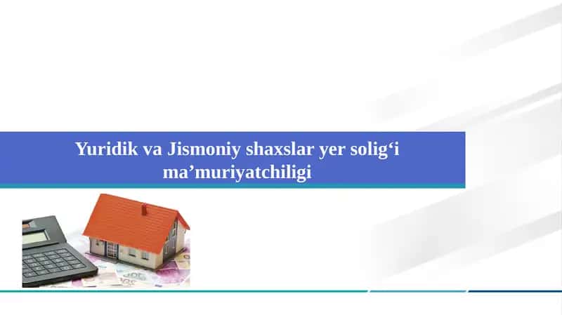 Yuridik va Jismoniy shaxslar yersoligʻi maʼmuriyatchiligi 1