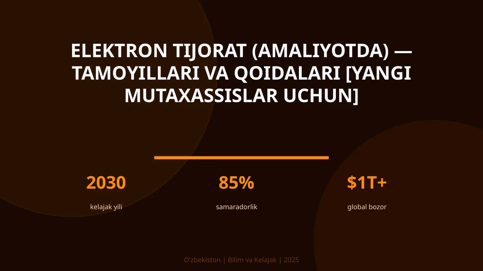 Elektron tijorat (amaliyotda) — tamoyillari va qoidalari [yangi mutaxassislar uchun] 1