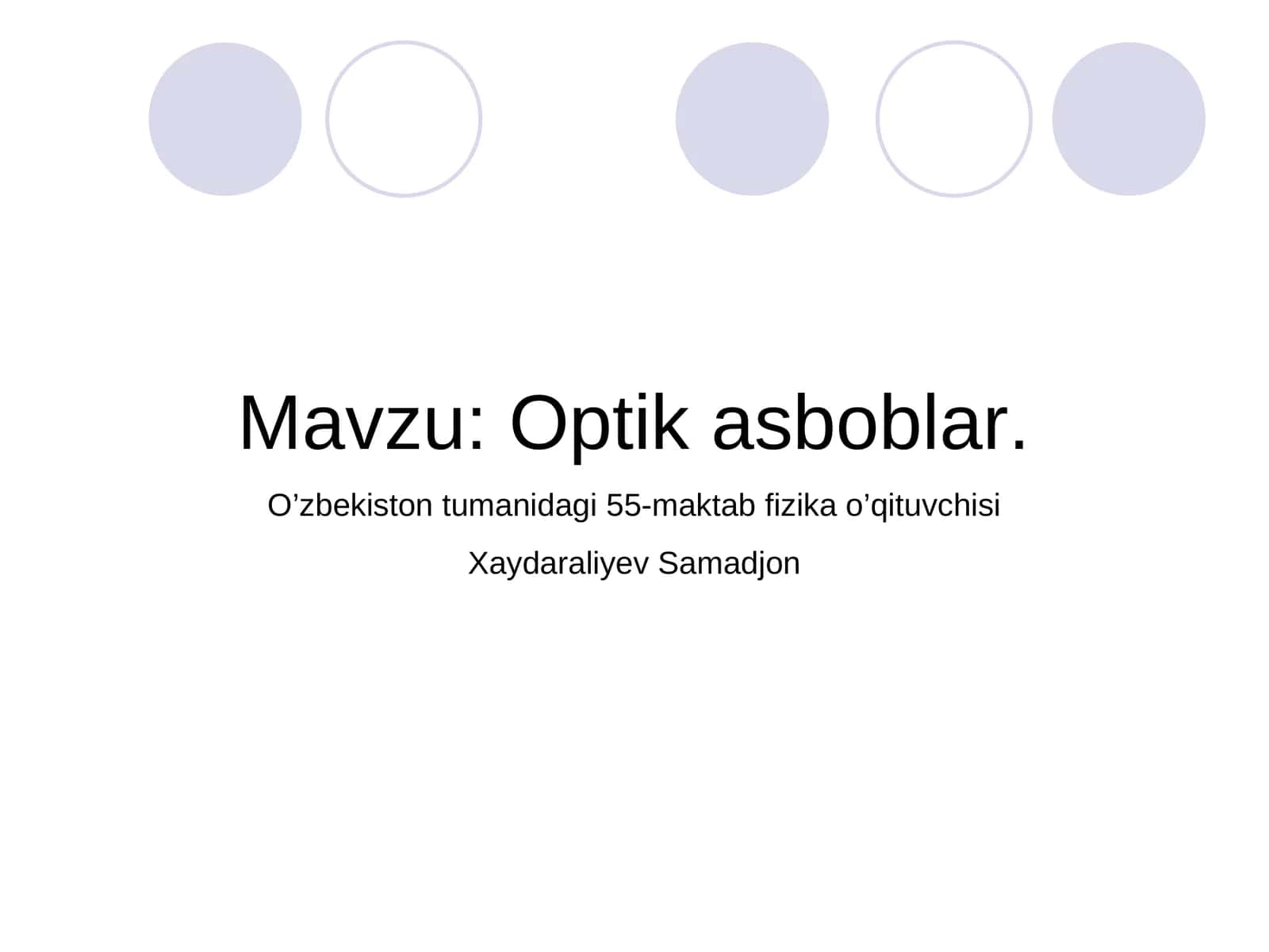 Optik asboblar 1