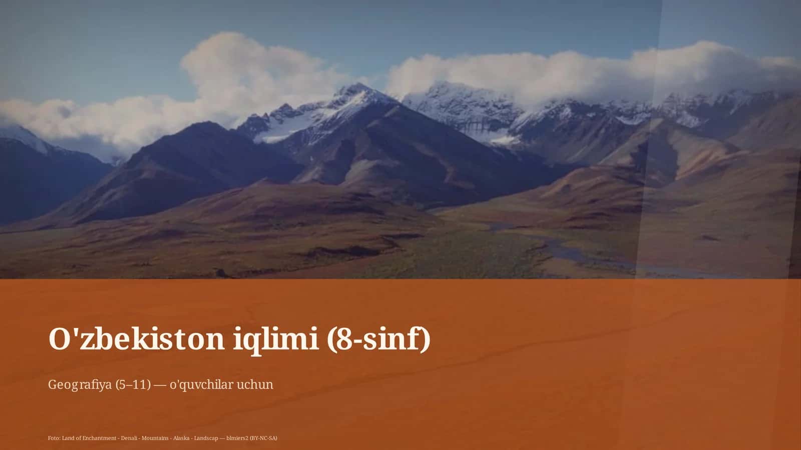 O'zbekiston iqlimi (8-sinf) 1