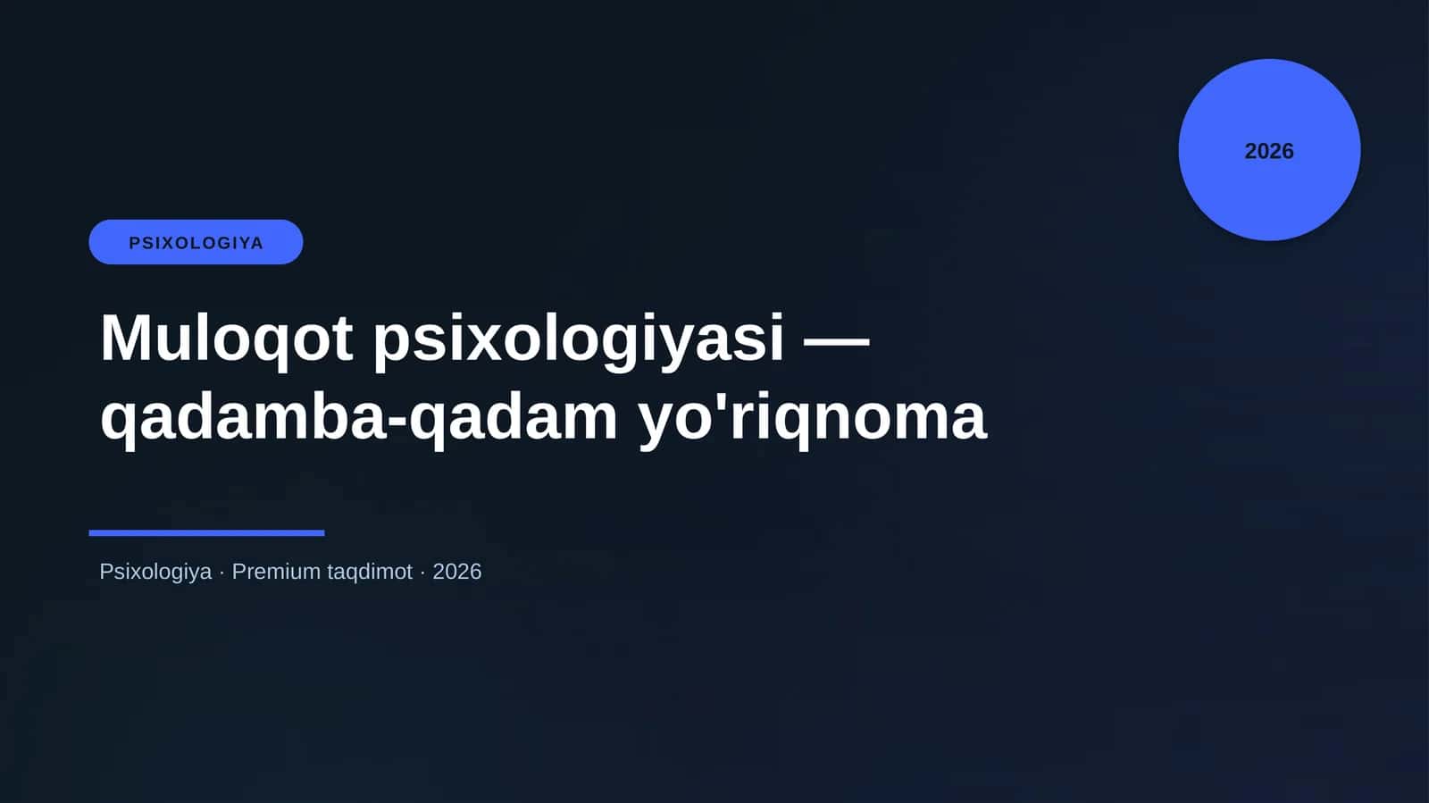 Muloqot psixologiyasi — qadamba-qadam yo'riqnoma 1
