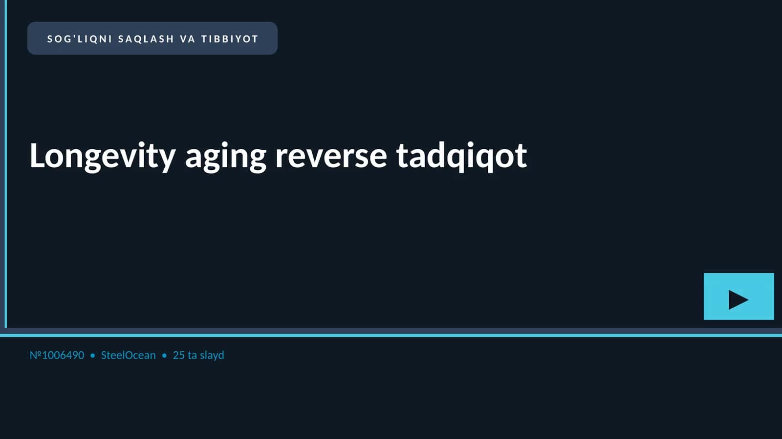 Longevity aging reverse tadqiqot 1