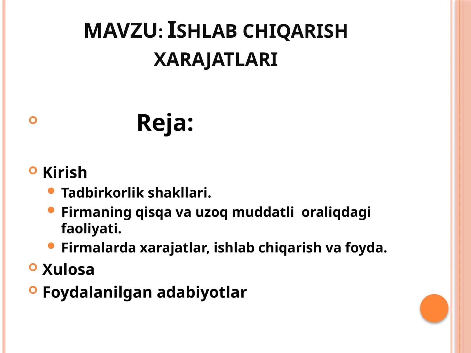 Ishlabchiqarish xarajatlari 1